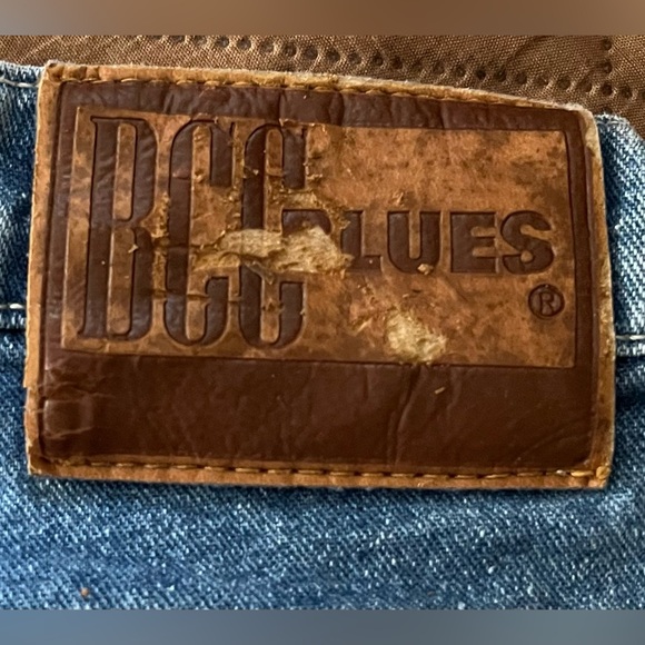 VINTAGE  BCC MEN'S CARPENTER BLUE JEANS. SIZE 34/32. Pre-owned - Picture 6 of 6